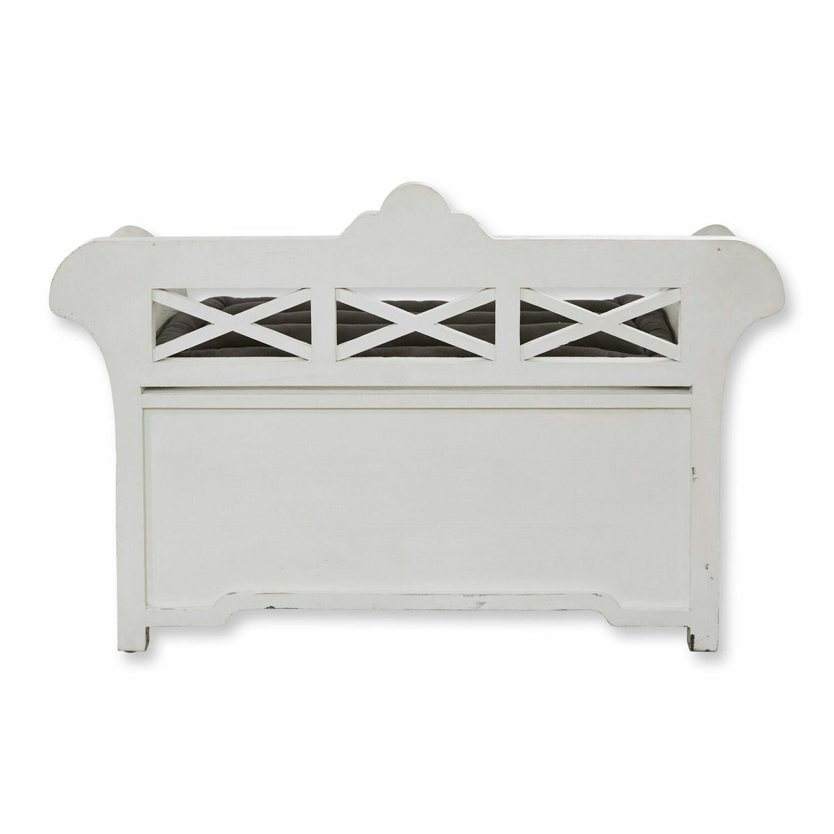Banc LOBERON Fioen blanc gris effet vieilli — photo produit