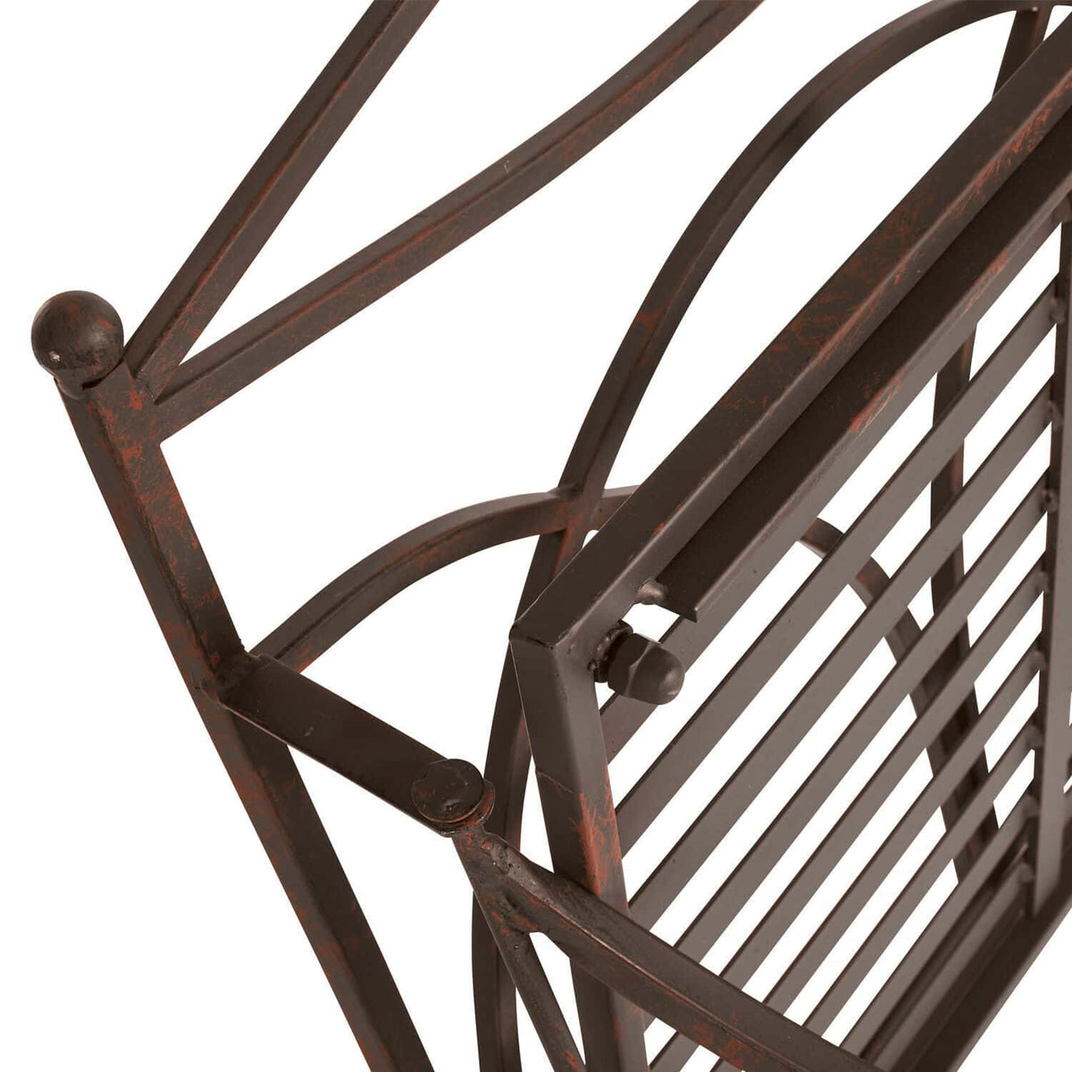 Banc LOBERON Jablines en métal vieilli marron — photo produit