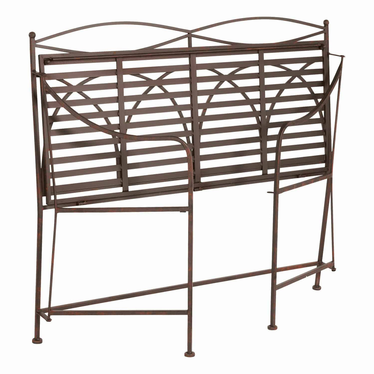 Banc LOBERON Jablines en métal vieilli marron — photo produit