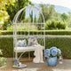 Banc LOBERON Rivandelle en forme de gloriette blanc vieilli — photo produit
