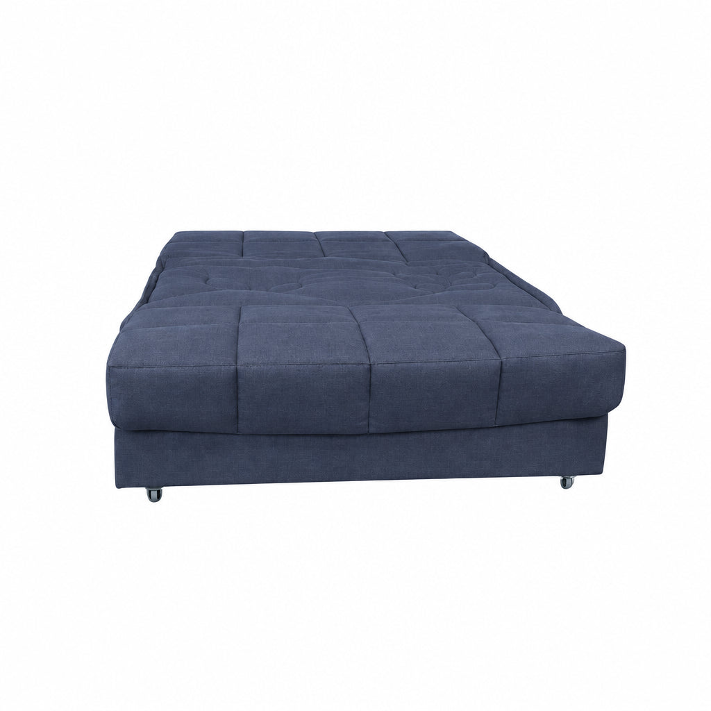 Banquette BZ BIOGREEN 2 places en lin bleu 140x190cm