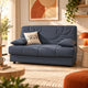 Banquette BZ BIOGREEN 2 places en lin bleu 140x190cm