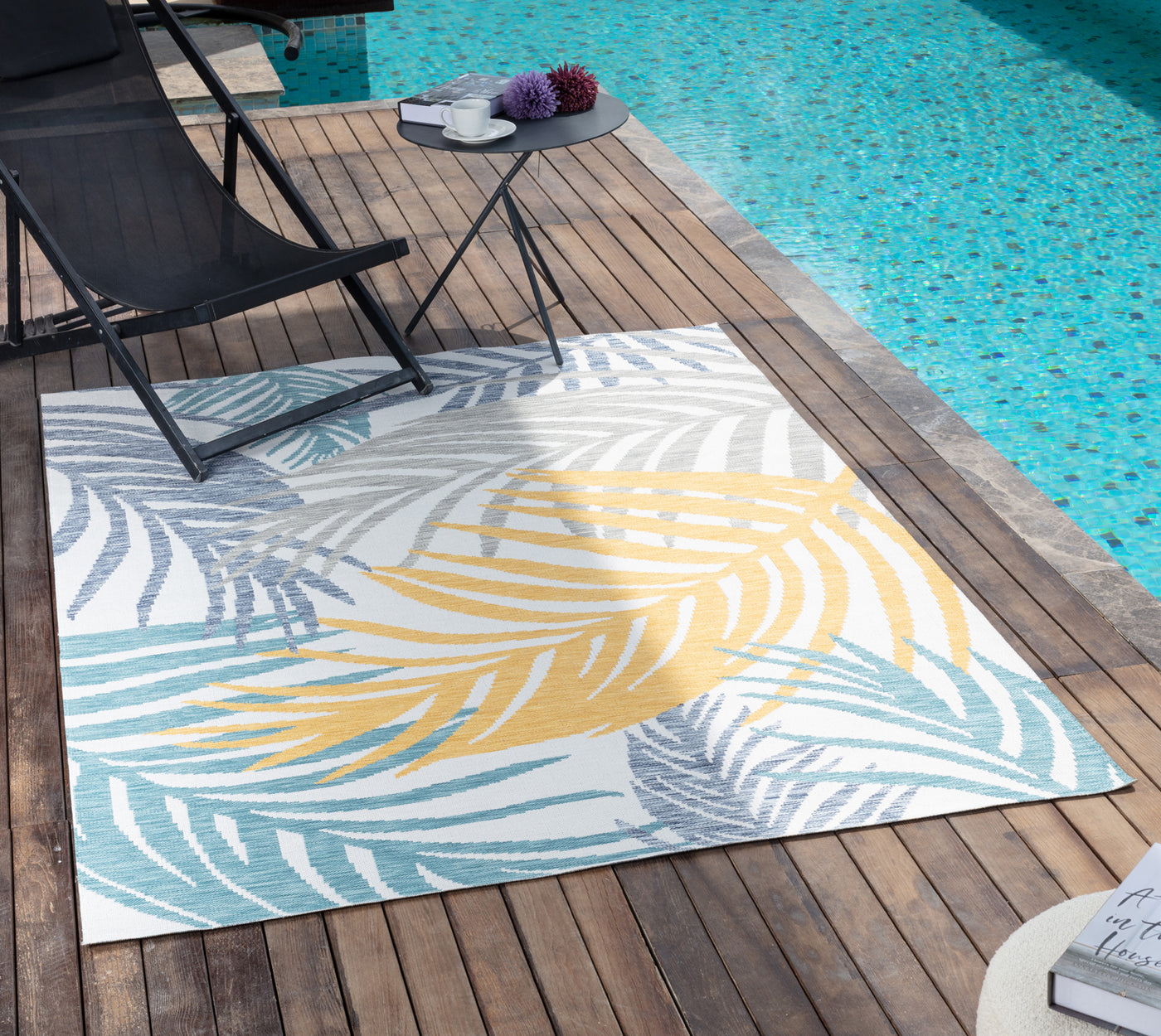 Tapis d'Extérieur/Intérieur Bohème Multicolore/Bleu Amora