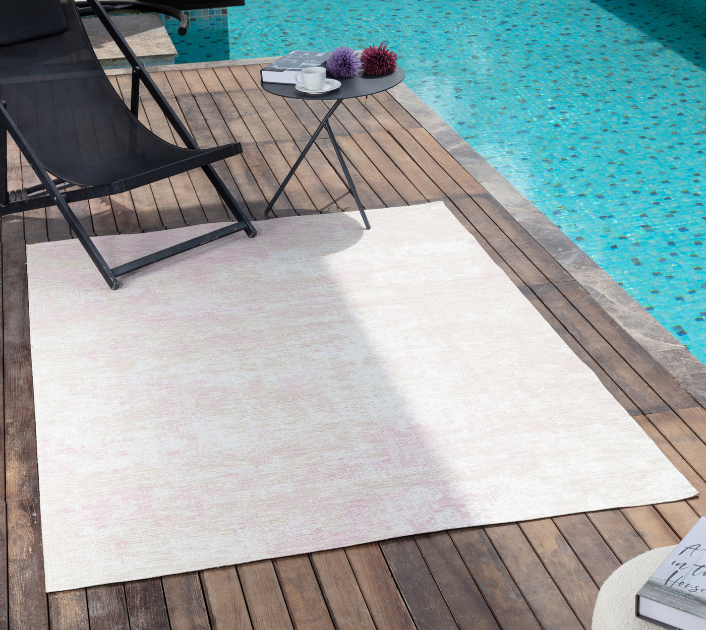 Tapis d'Extérieur/Intérieur Moderne Beige/Mauve Comal