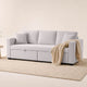 Canapé BEST MOBILIER Cyrus 3 places convertible velours gris clair — photo produit