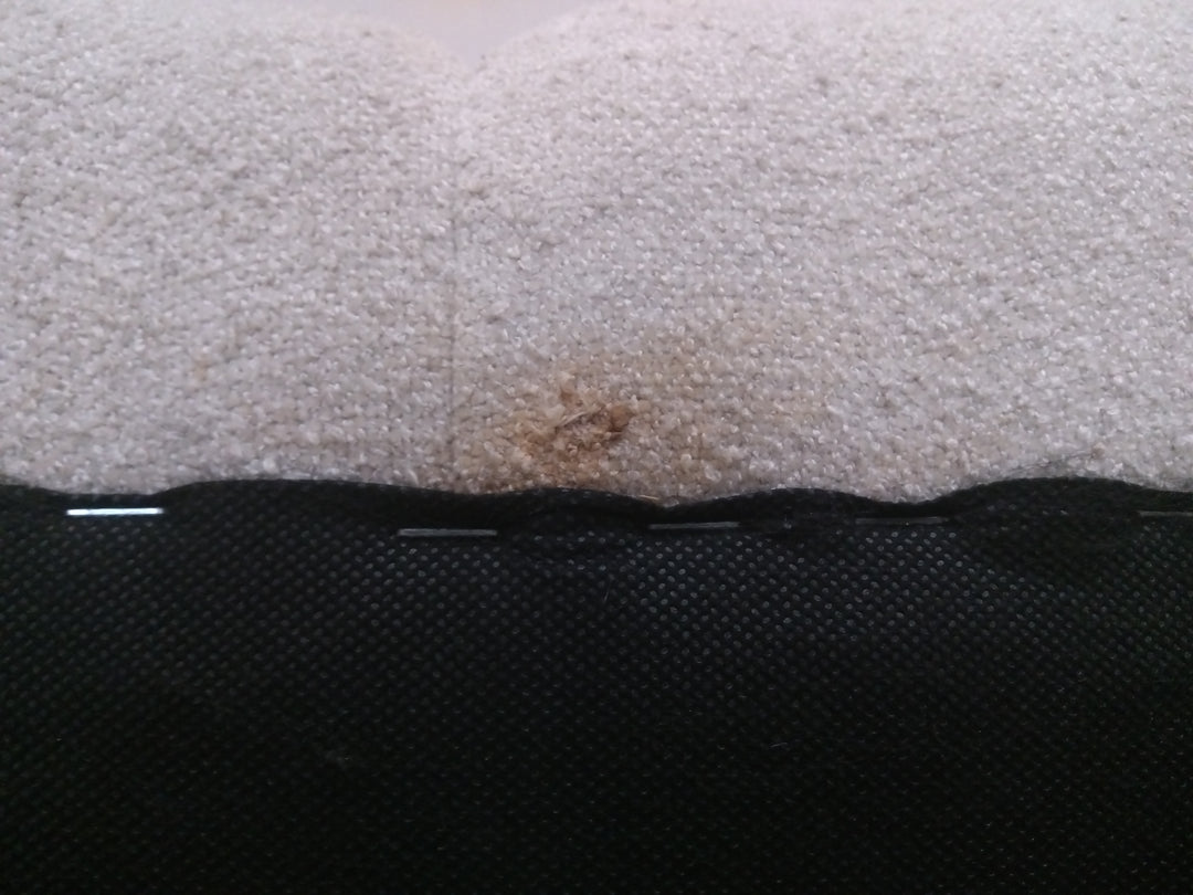 Canapé d'angle droit BOBOCHIC 4 places EVEREST tissu texturé beige — photo produit
