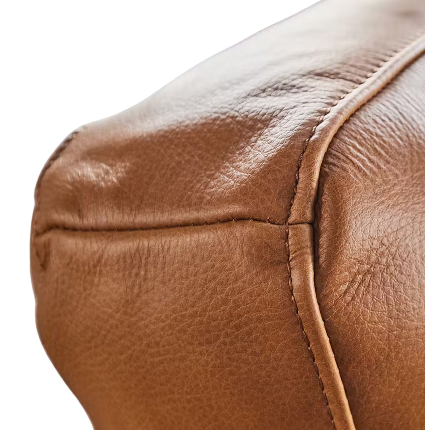 Canapé KAWOLA Bodhi 3 places en cuir Marron