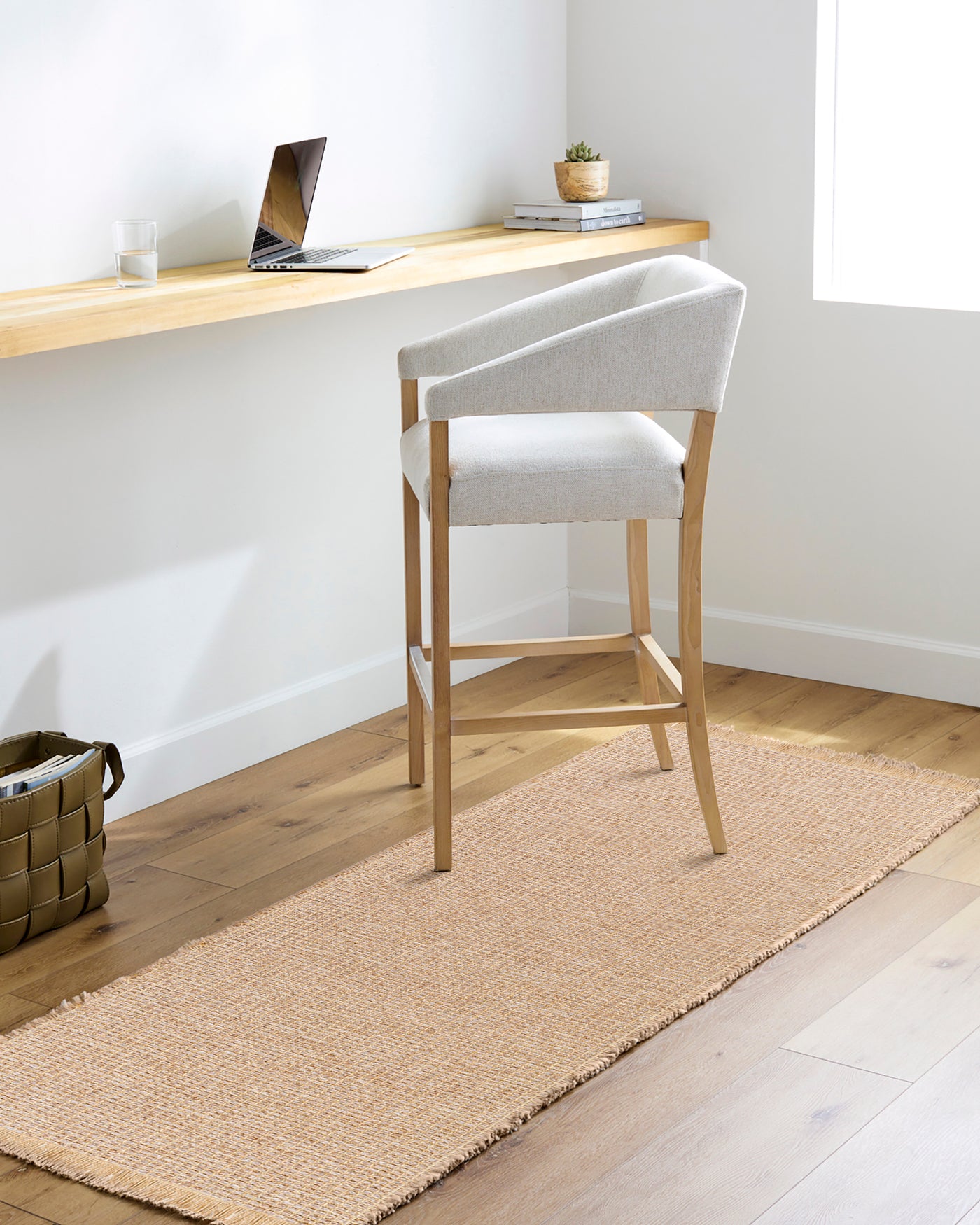 Becki Owens x Surya Tapis de Couloir en Jute Marron /Brun Levin