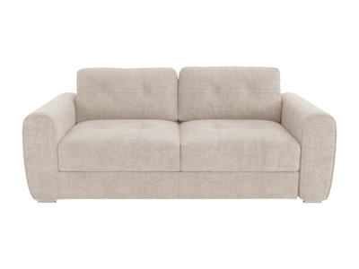 Canapé 4 places convertible express en tissu beige - Couchage 160 cm - Matelas 22 cm avec mémoire de forme BOLIPO