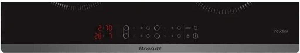 Plaque induction BRANDT BPI6427B Duozone 4 foyers 60cm
