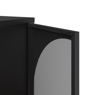 Buffet ZIO 4 portes en métal noir L160cm DRAWER