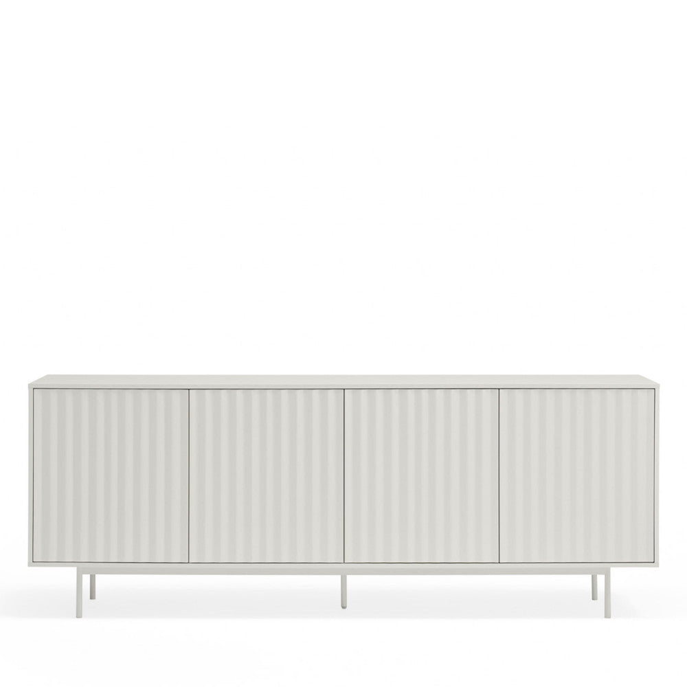 Buffet DRAWER Sierra 4 portes 3 tiroirs en bois blanc L211cm