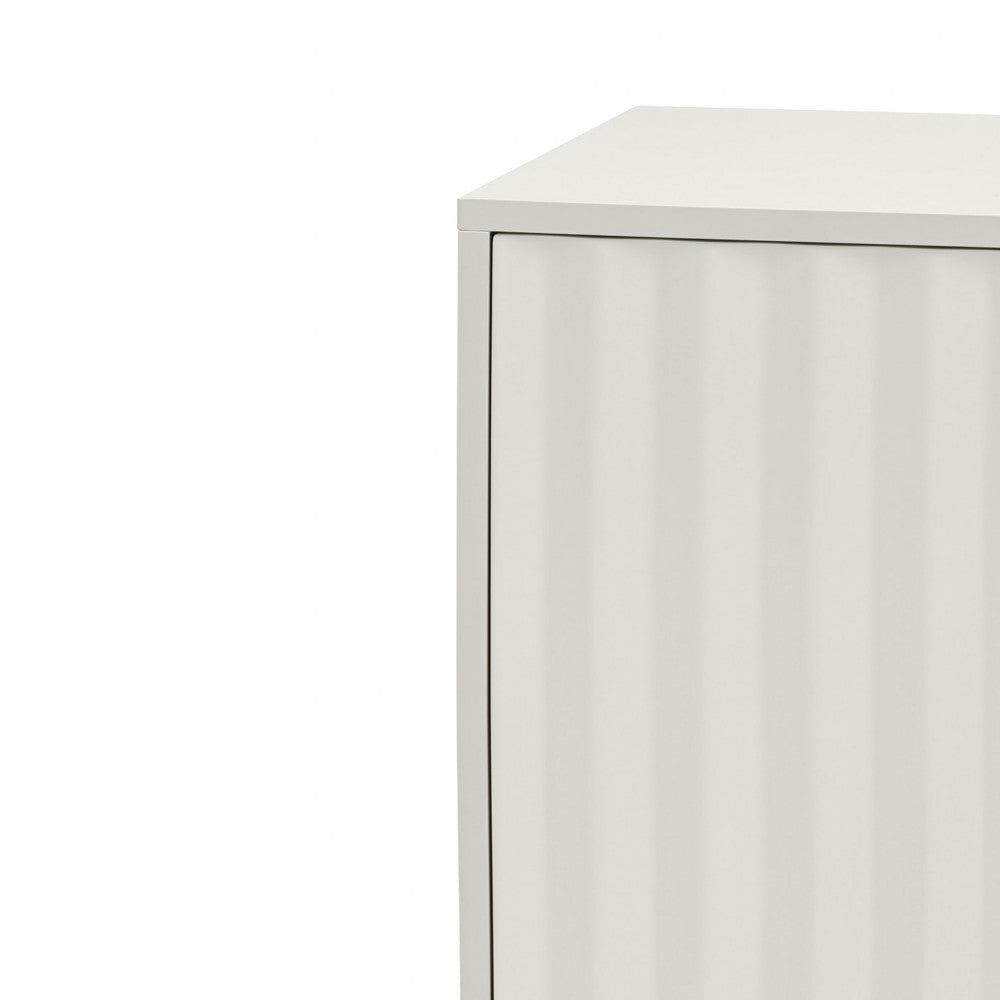 Buffet DRAWER Sierra 4 portes 3 tiroirs en bois blanc L211cm