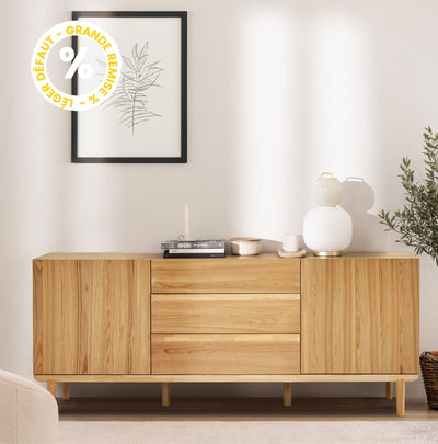 Buffet DRAWER Bergen 2 portes 3 tiroirs en bois L170cm