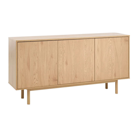 Buffet JYSK Alsted 3 portes coloris chêne naturel