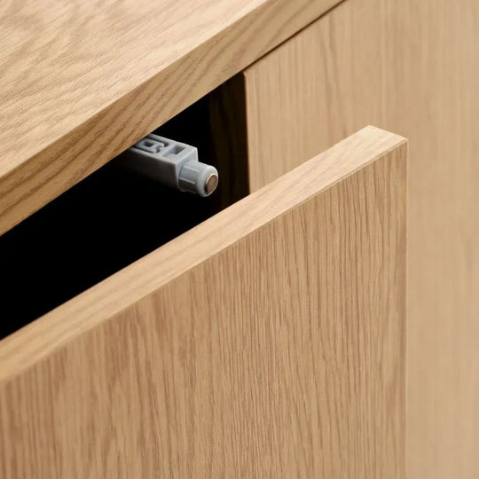 Buffet JYSK Alsted 3 portes coloris chêne naturel