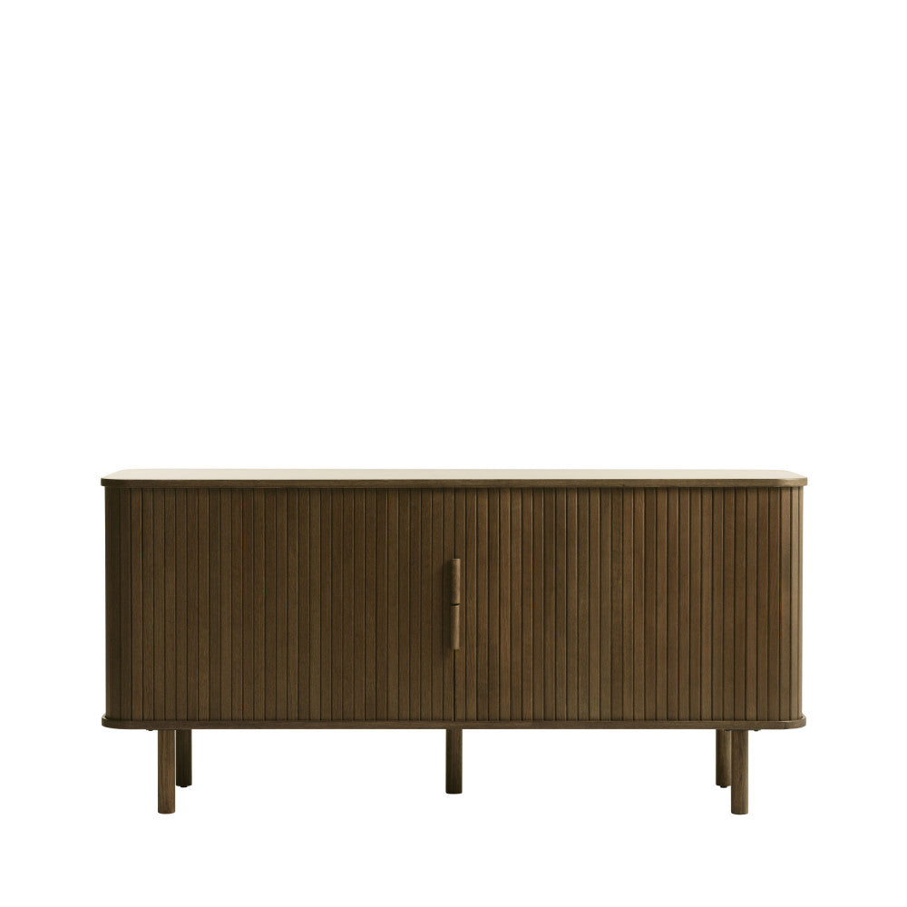 Buffet DRAWER Callan aux portes coulissantes en bois strié
