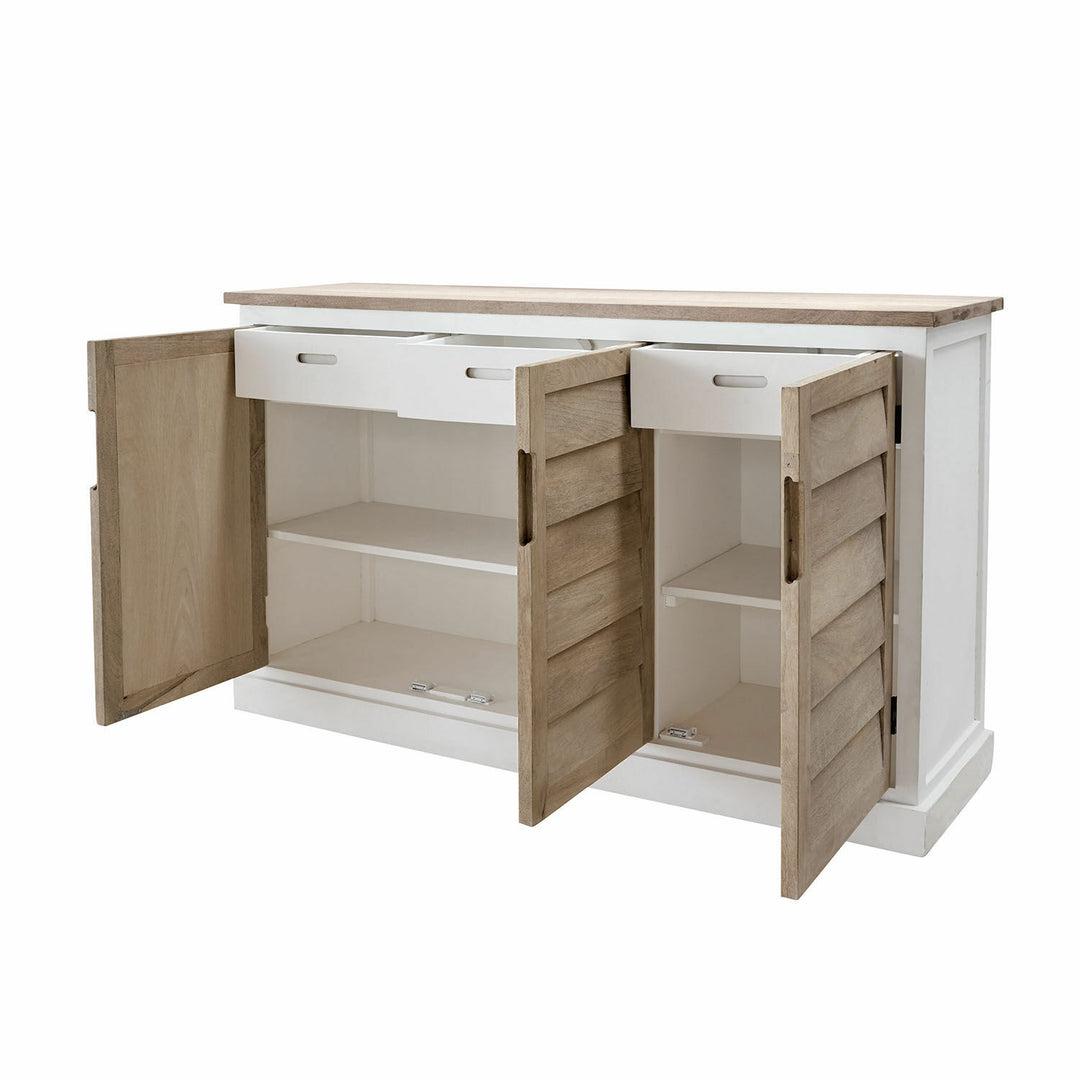 Buffet bas LOBERON Frapelle en bois de manguier — photo produit