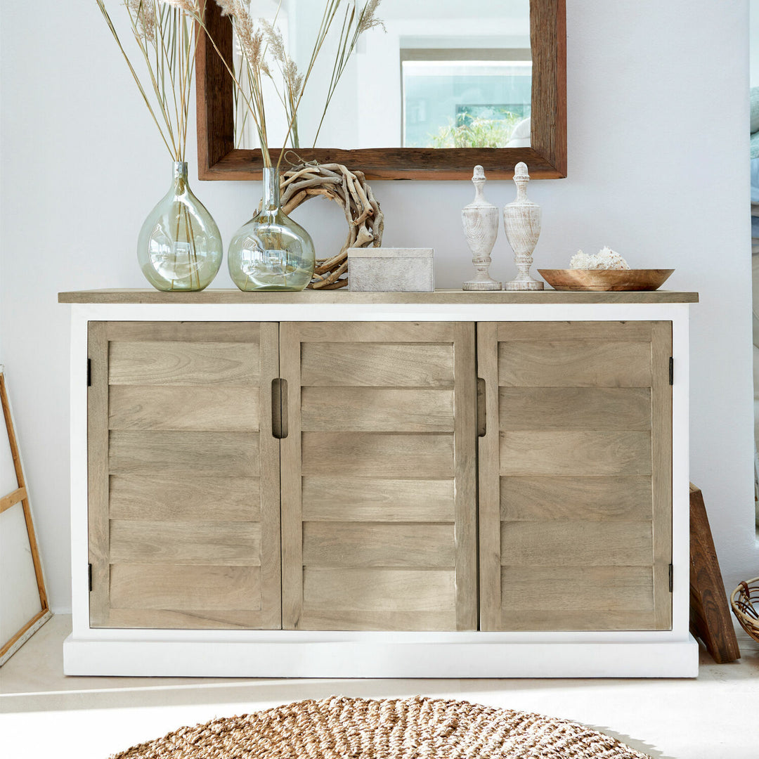Buffet bas LOBERON Frapelle en bois de manguier — photo produit