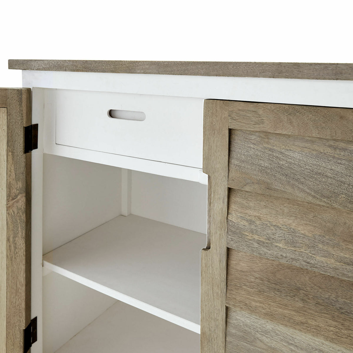 Buffet bas LOBERON Frapelle en bois de manguier — photo produit