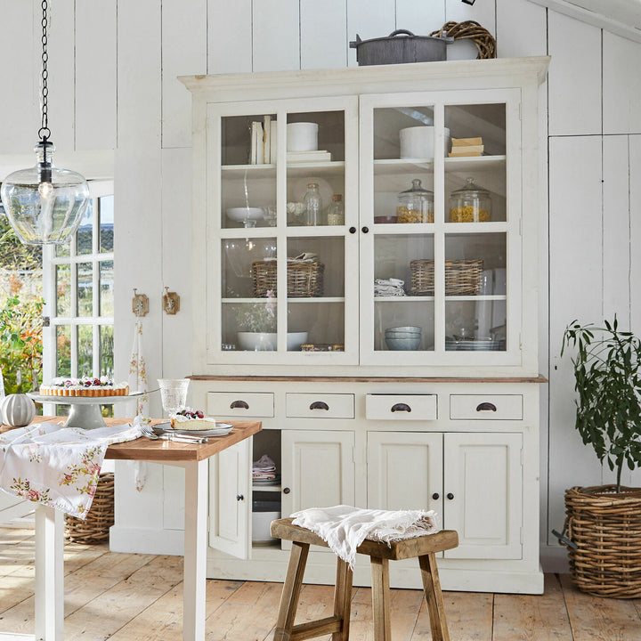 Buffet LOBERON Morningside en bois massif blanc fabrication main — photo produit