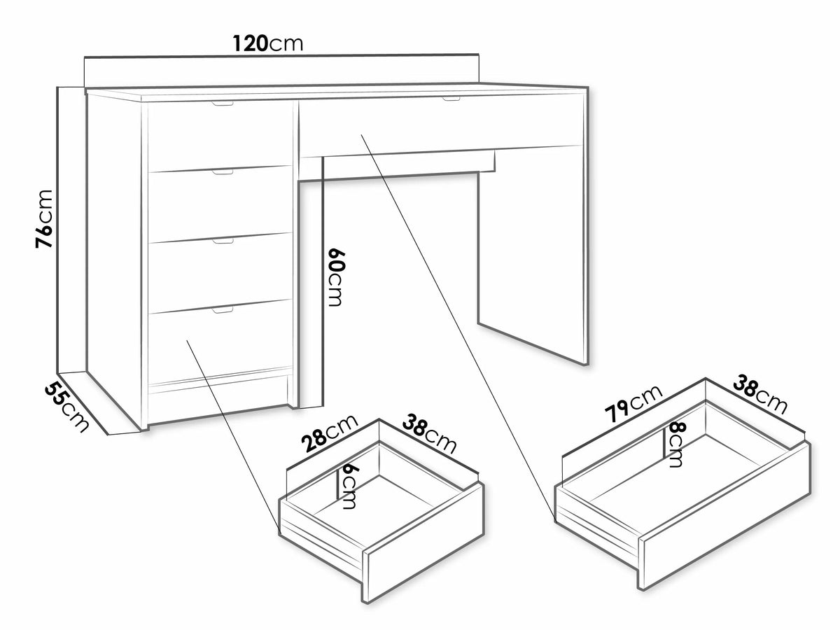 Bureau MOBILIER 1 Comfivo Papilio blanc