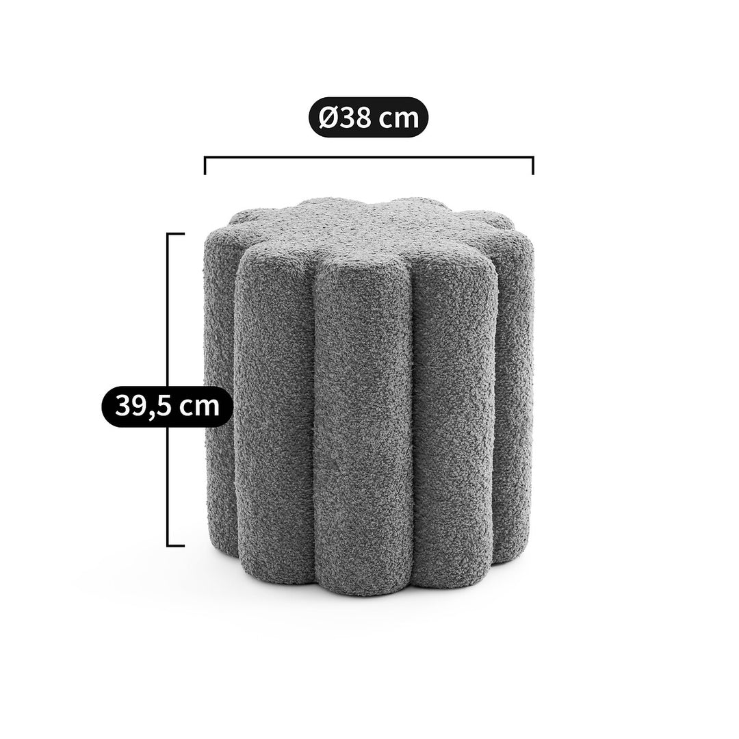 Pouf en bouclette La Redoute Interieurs JUSTYNA Jaune