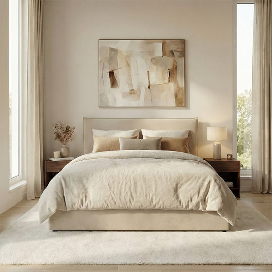 Lit coffre DRAWER Cama 180x200cm beige