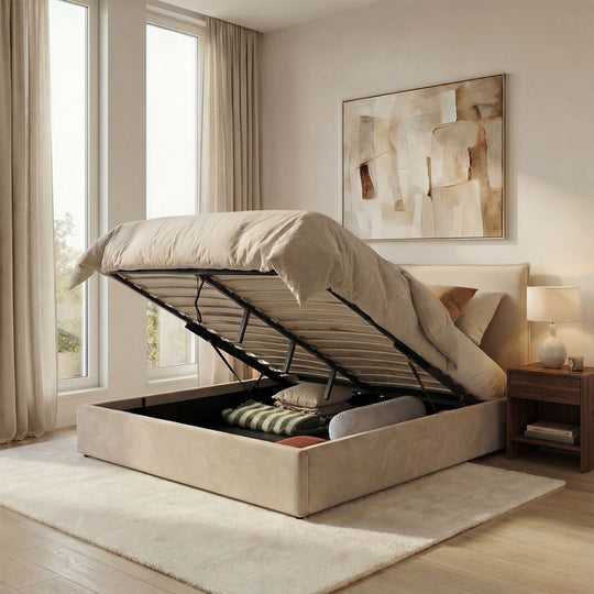 Lit coffre DRAWER Cama 180x200cm beige