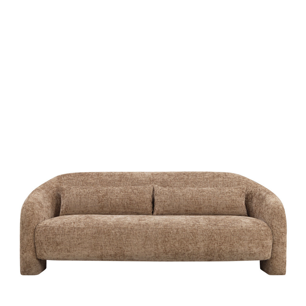 Canapé fixe DRAWER Topaz 3 places en tissu bronze