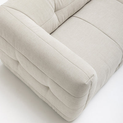 Canapé DRAWER droit 4 places en tissu à effet capitonné NAOS