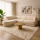 Canapé d'angle 6 places MILEY Micadoni beige clair
