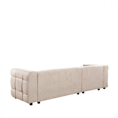 Canapé d'angle réversible DRAWER Bolly en tissu beige chiné