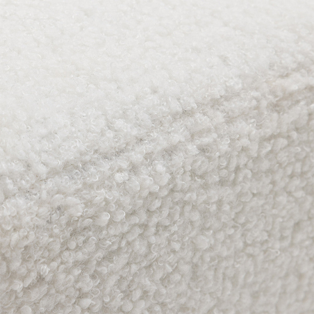 Canapé d'angle réversible convertible DRAWER Matera 3 places en tissu bouclette avec coffre Blanc