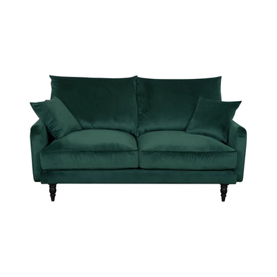 Canapé CAMIF Olie 2 places en velours Vert Forêt