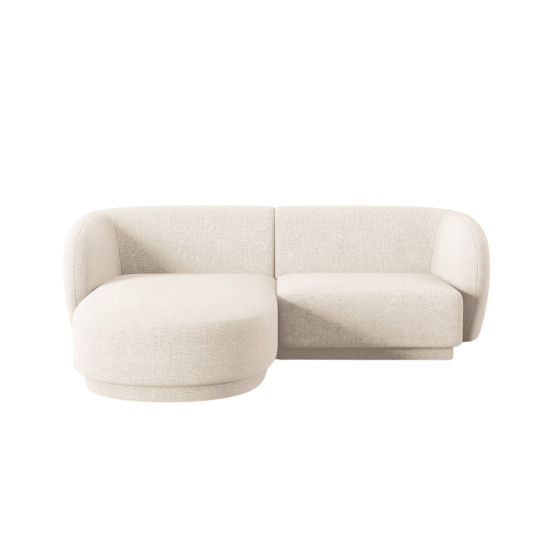 Canapé d'angle CXL by CHRISTIAN LACROIX Lionel 3 places en tissu chenille beige clair