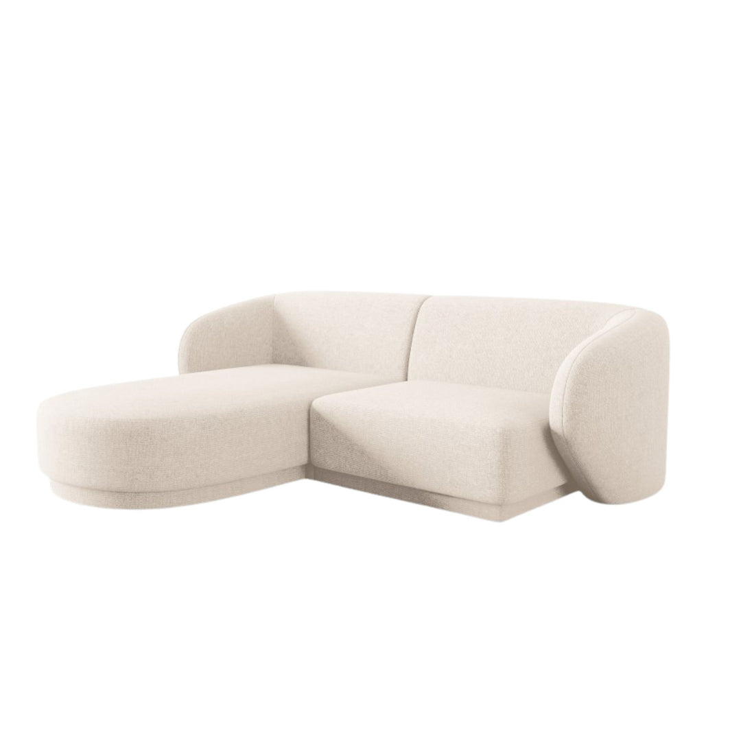 Canapé d'angle CXL by CHRISTIAN LACROIX Lionel 3 places en tissu chenille beige clair