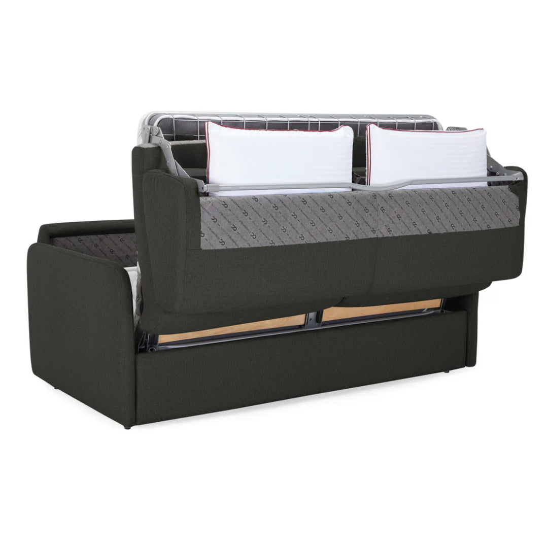 Canapé convertible 3 places CONVERTIBLE CENTER Delice en tissu gris anthracite