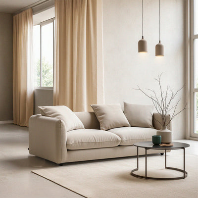 Canapé DRAWER convertible 3 places en tissu Popi