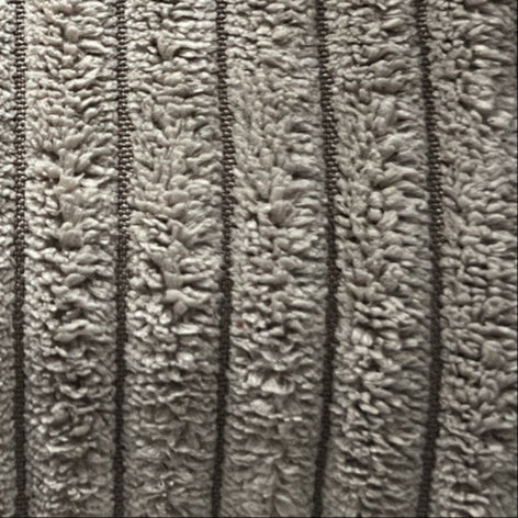 Canapé CHLOE convertible 3 places en velours côtelé taupe avec coffre Drawer