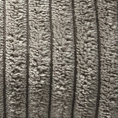 Canapé CHLOE convertible 3 places en velours côtelé taupe avec coffre Drawer