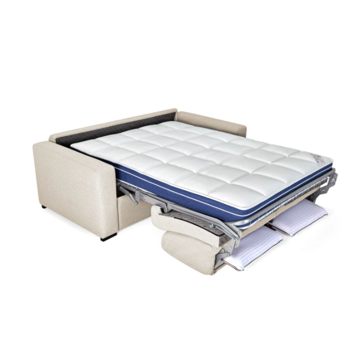 Canapé convertible 3 places CONVERTIBLE CENTER Verone en Tweed Ecru