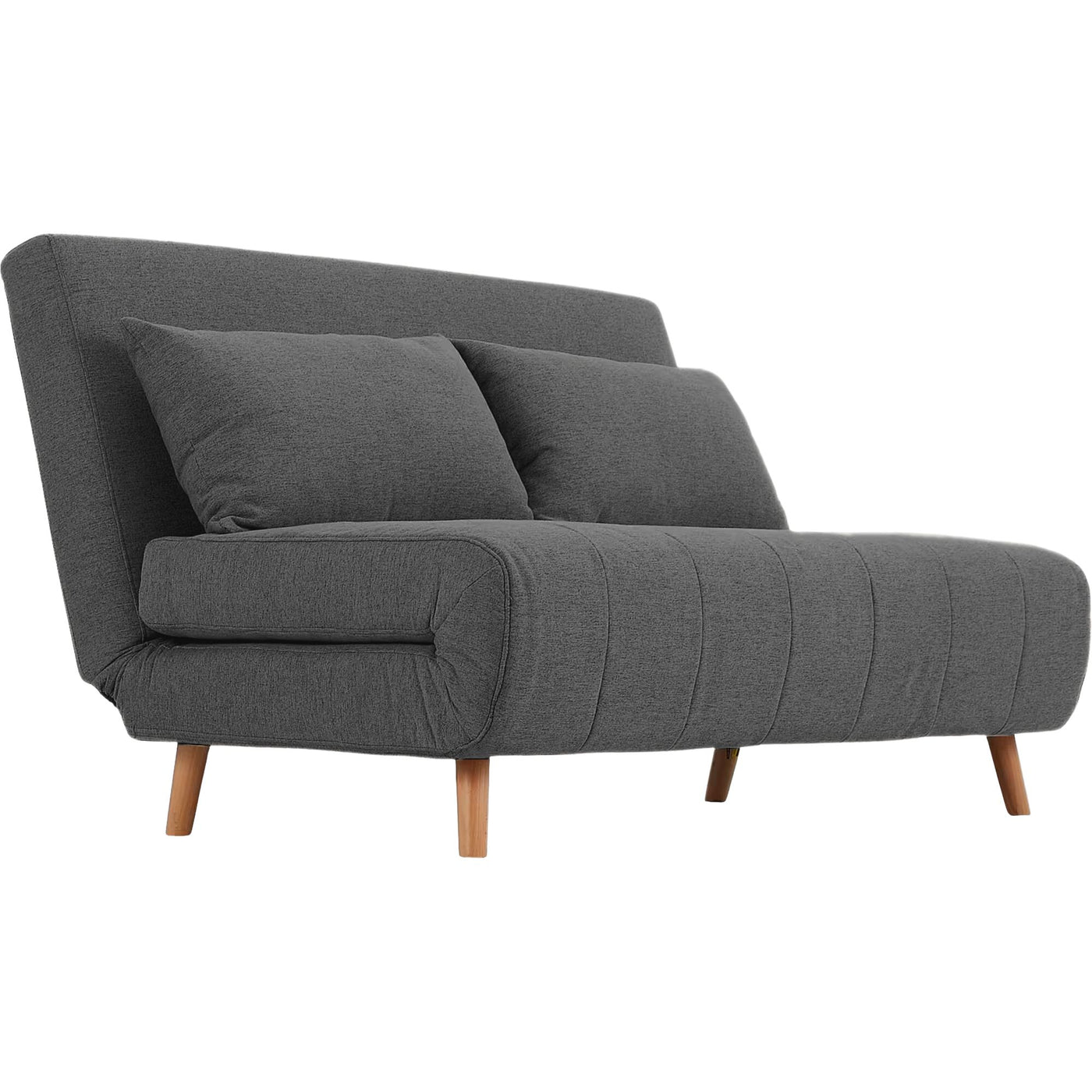 Canapé convertible ALINEA Noli 2 places en tissu gris anthracite