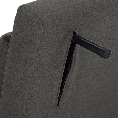 Canapé convertible ALINEA Noli 2 places en tissu gris anthracite