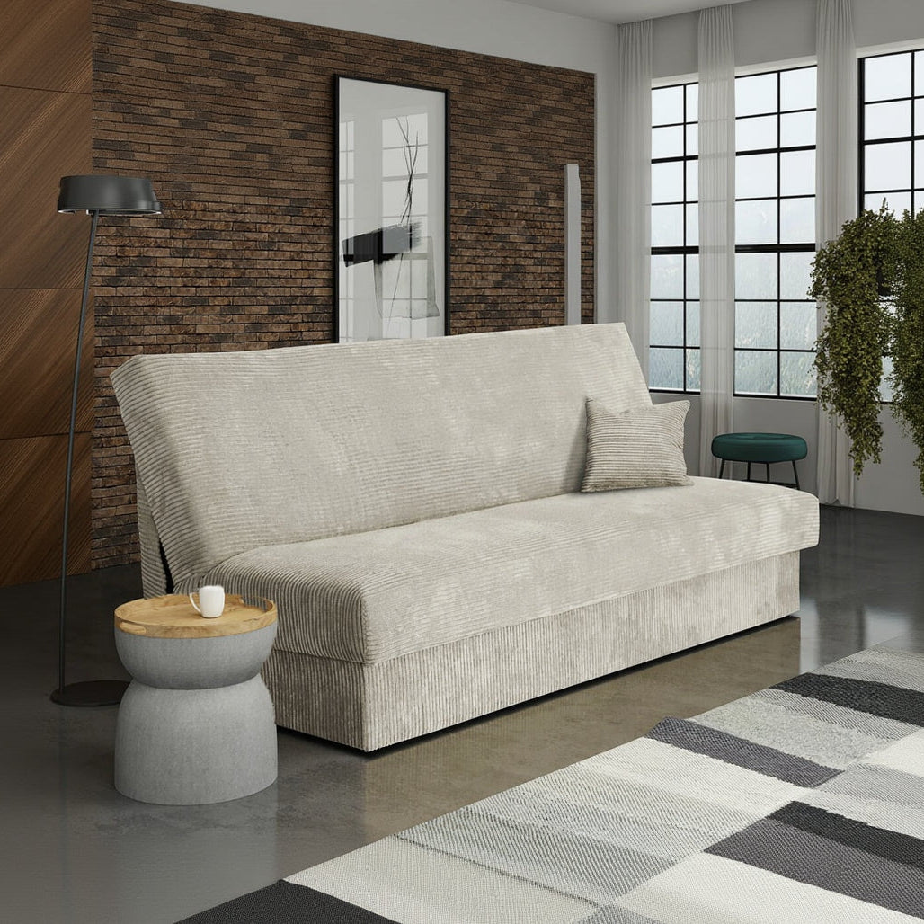 Canapé convertible en tissu gris MOBILIER 1 Columbus 119 (Poso 100)