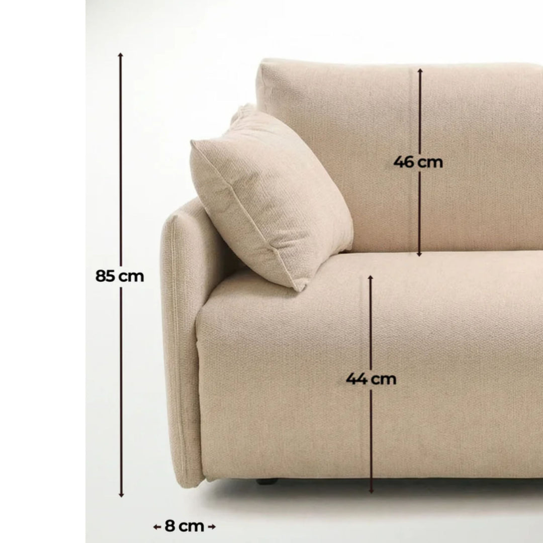 Canapé convertible CONVERTIBLE CENTER Athènes 3 places en velours Beige
