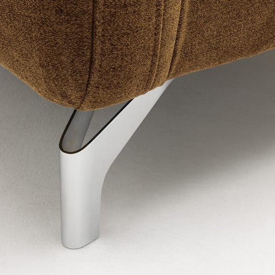 Canapé convertible express DRAWER Steffen 3 places en tissu Bronze et pieds chrome