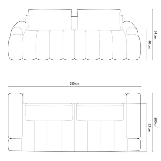 Canapé convertible Maison Héritage Kimi 4 places avec coffre de rangement