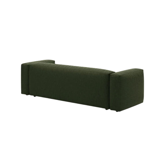 Canapé convertible MICADONI Martina 3 places en tissu vert