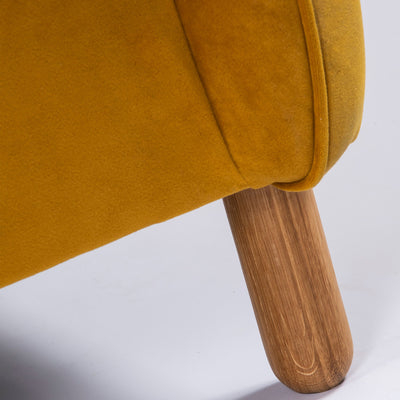 Canapé convertible DRAWER Vornay express 2 places en velours jaune moutarde